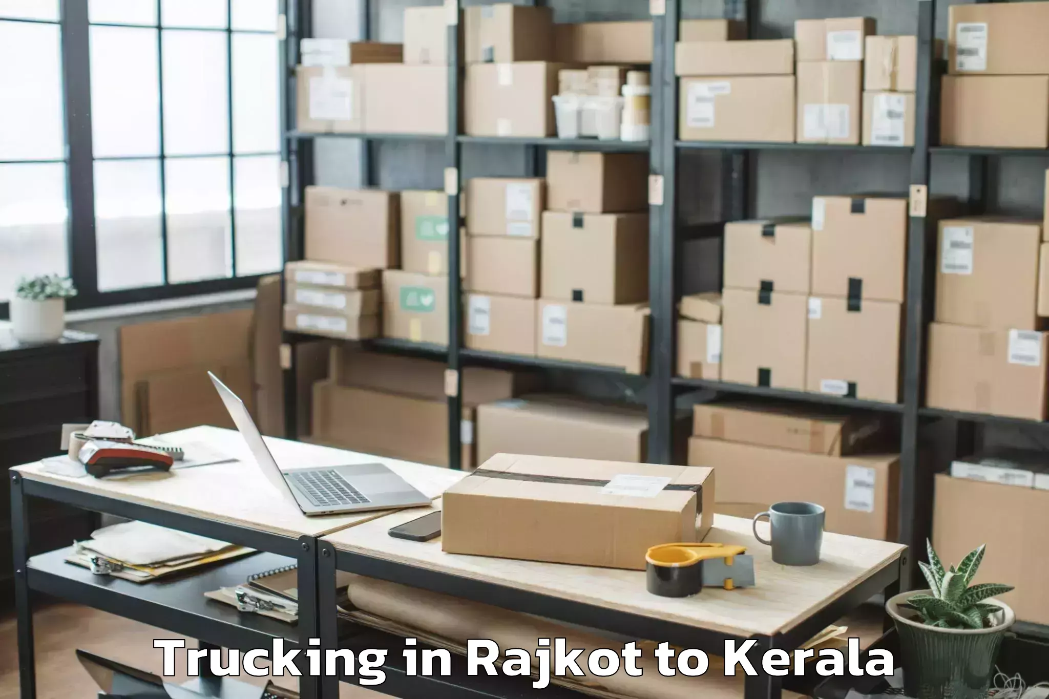 Easy Rajkot to Calicut University Malappuram Trucking Booking